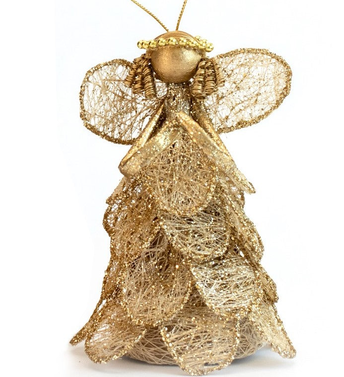 Angel Ornament with Gumon Petals (Gold)