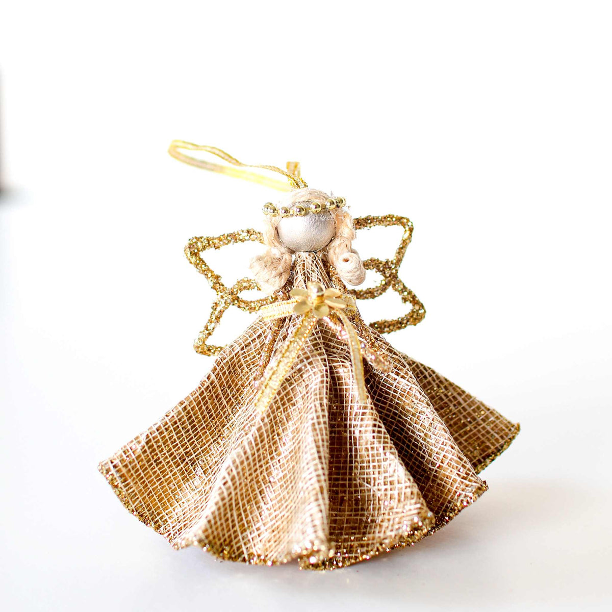 Winged Sinamay Angel Ornament