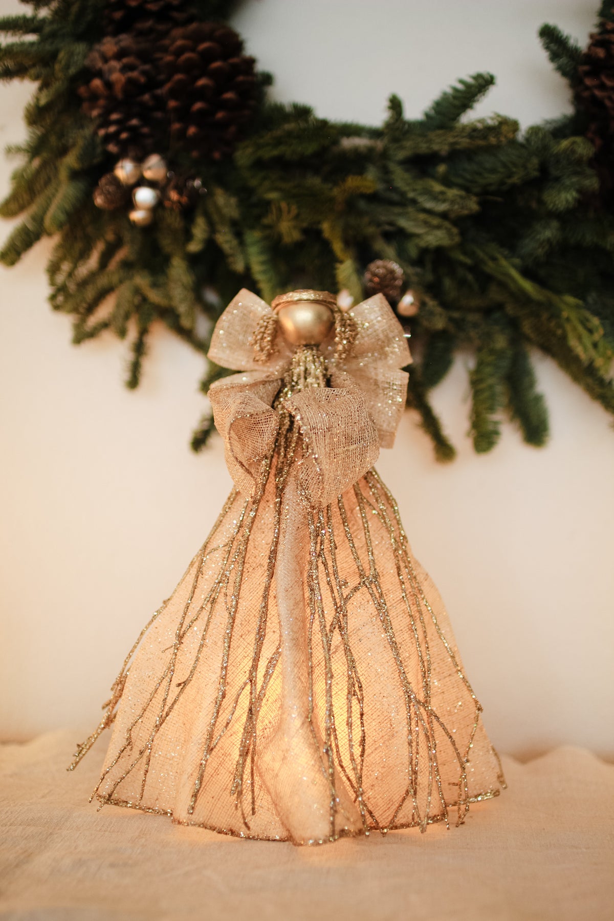 Sinamay Twig Angel Tree Topper