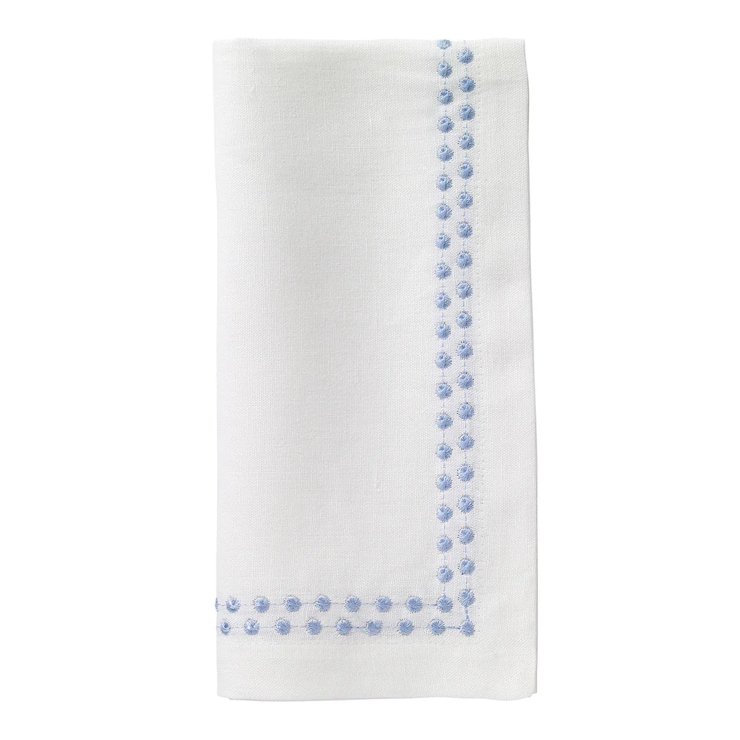 Pearls Embroidered Linen Napkin | Set of 4