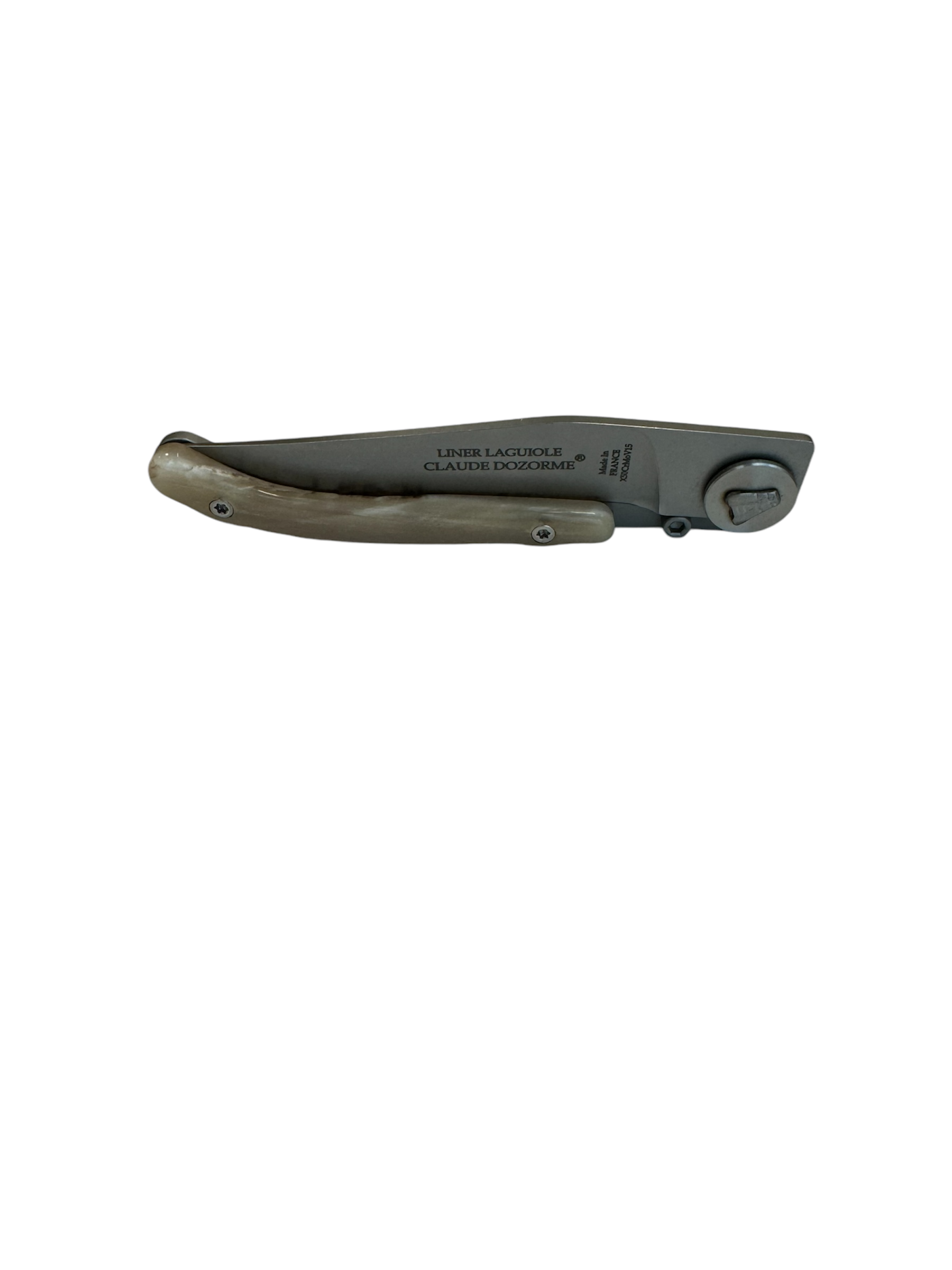 Laguiole Liner Lock Pocket Knife - Light Horn Handle