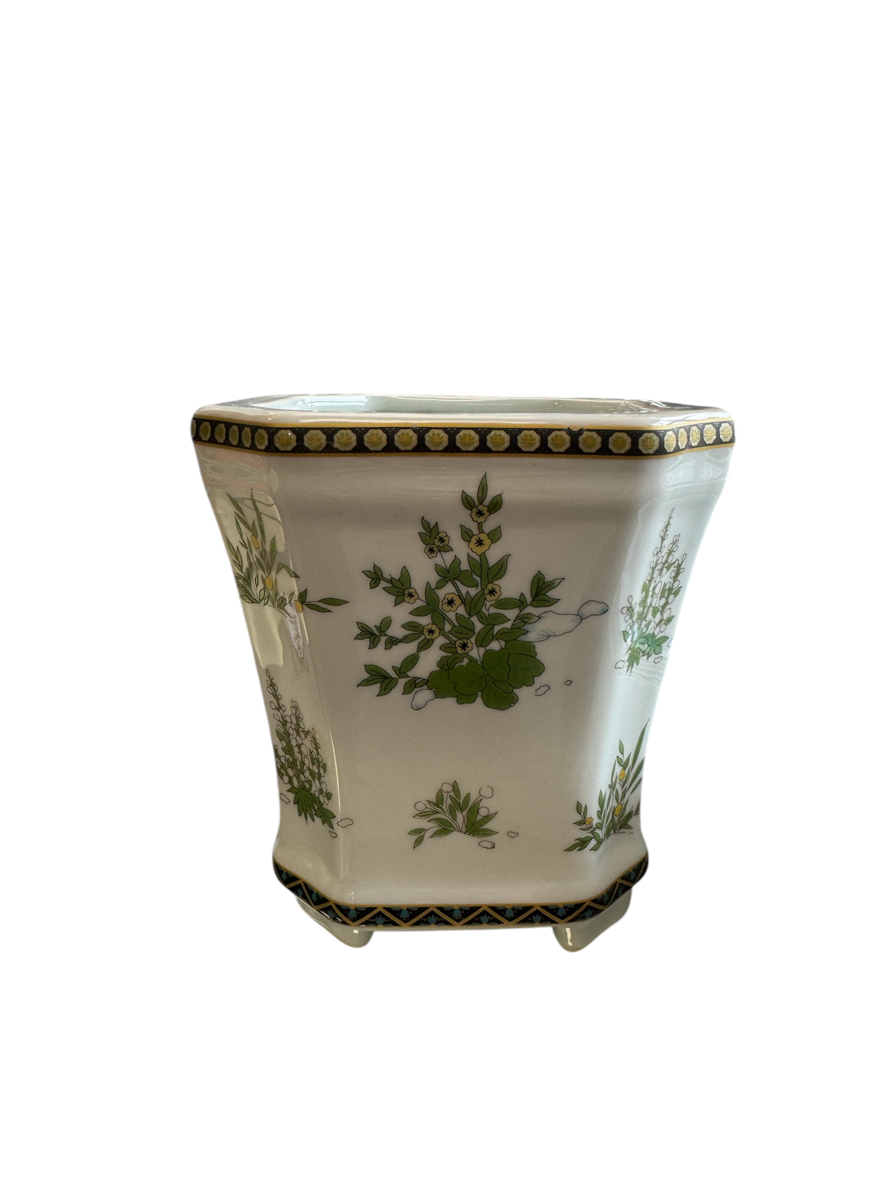 Porcelain Floral Cachepot