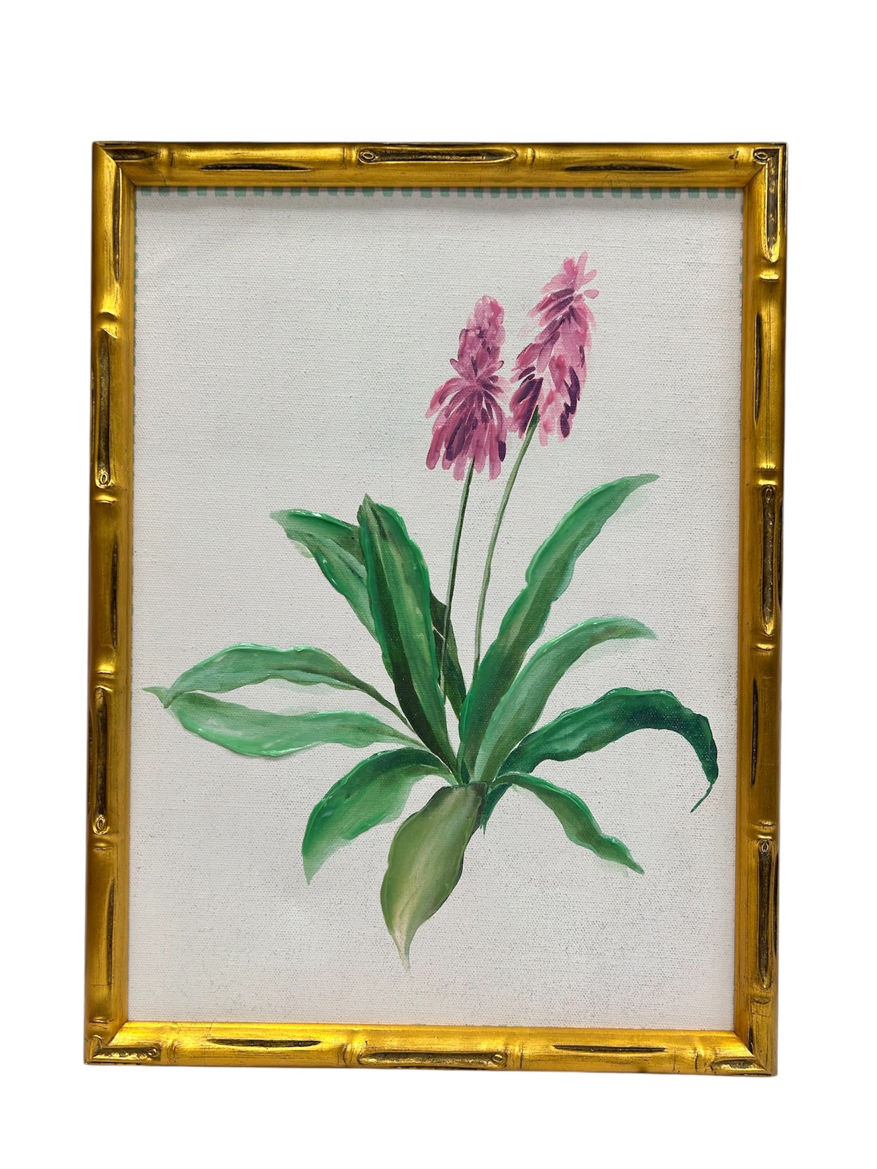 Purple Flower Bamboo Frame