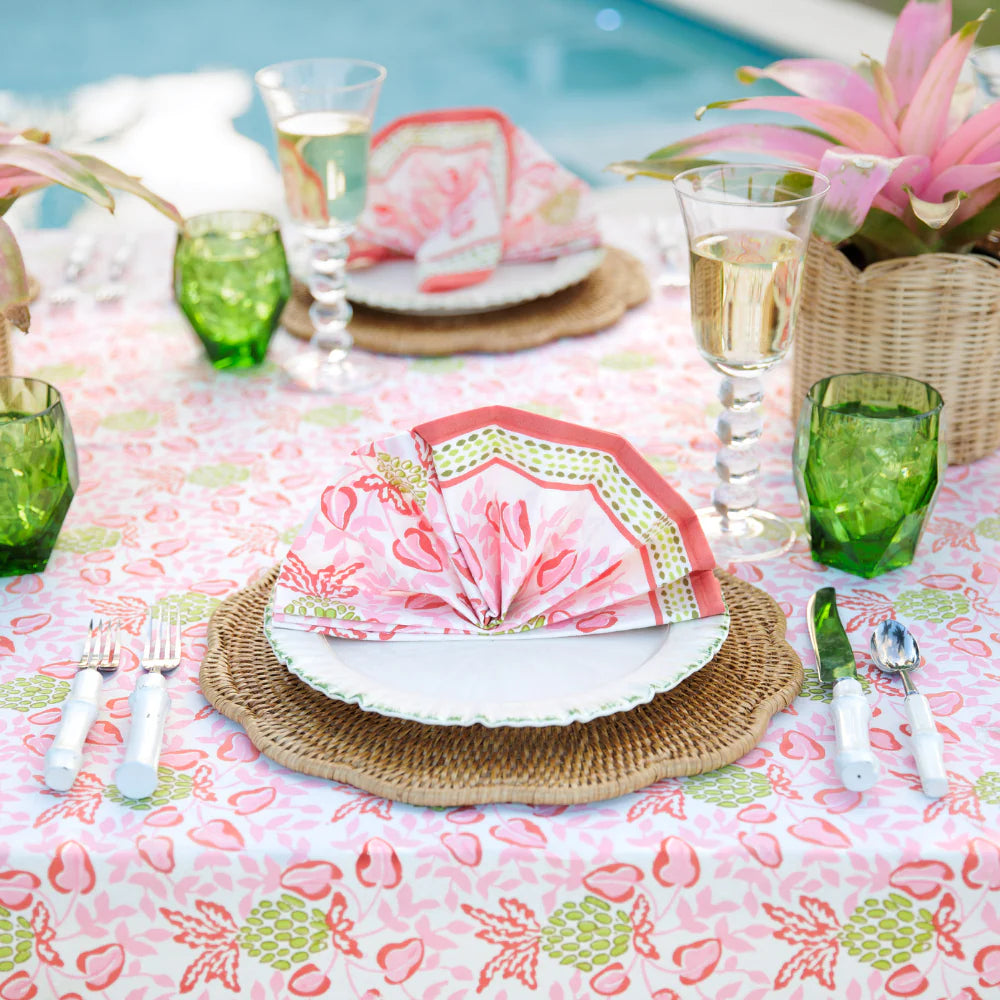 Pineapple Party Pink & Green Napkin | Set of 4