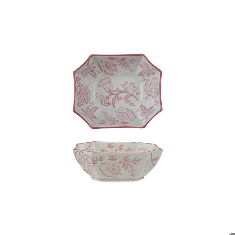 Pink Botanical Chinoiserie Trinket Bowl