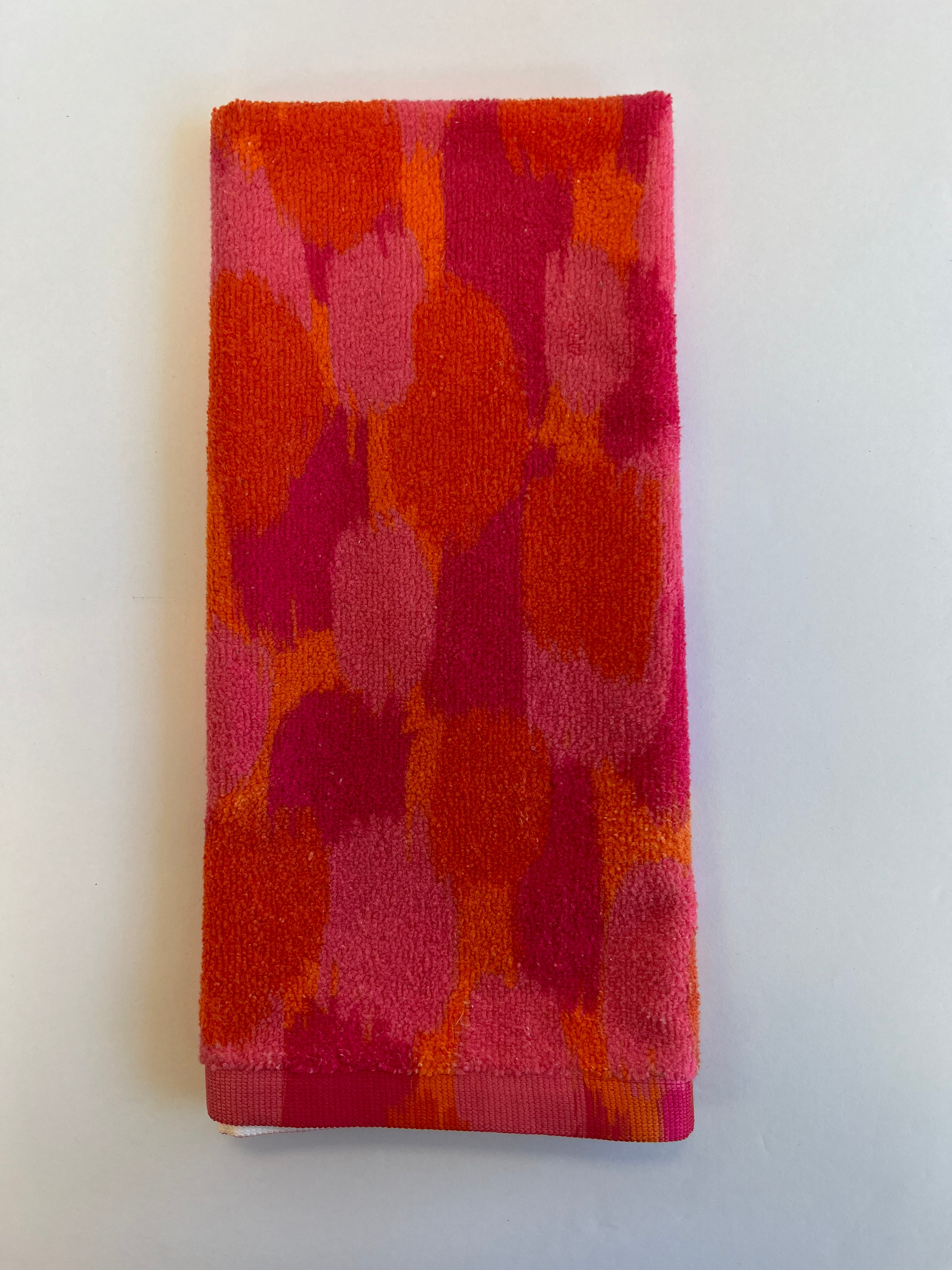 Pink & Orange Paint Daubs Towel