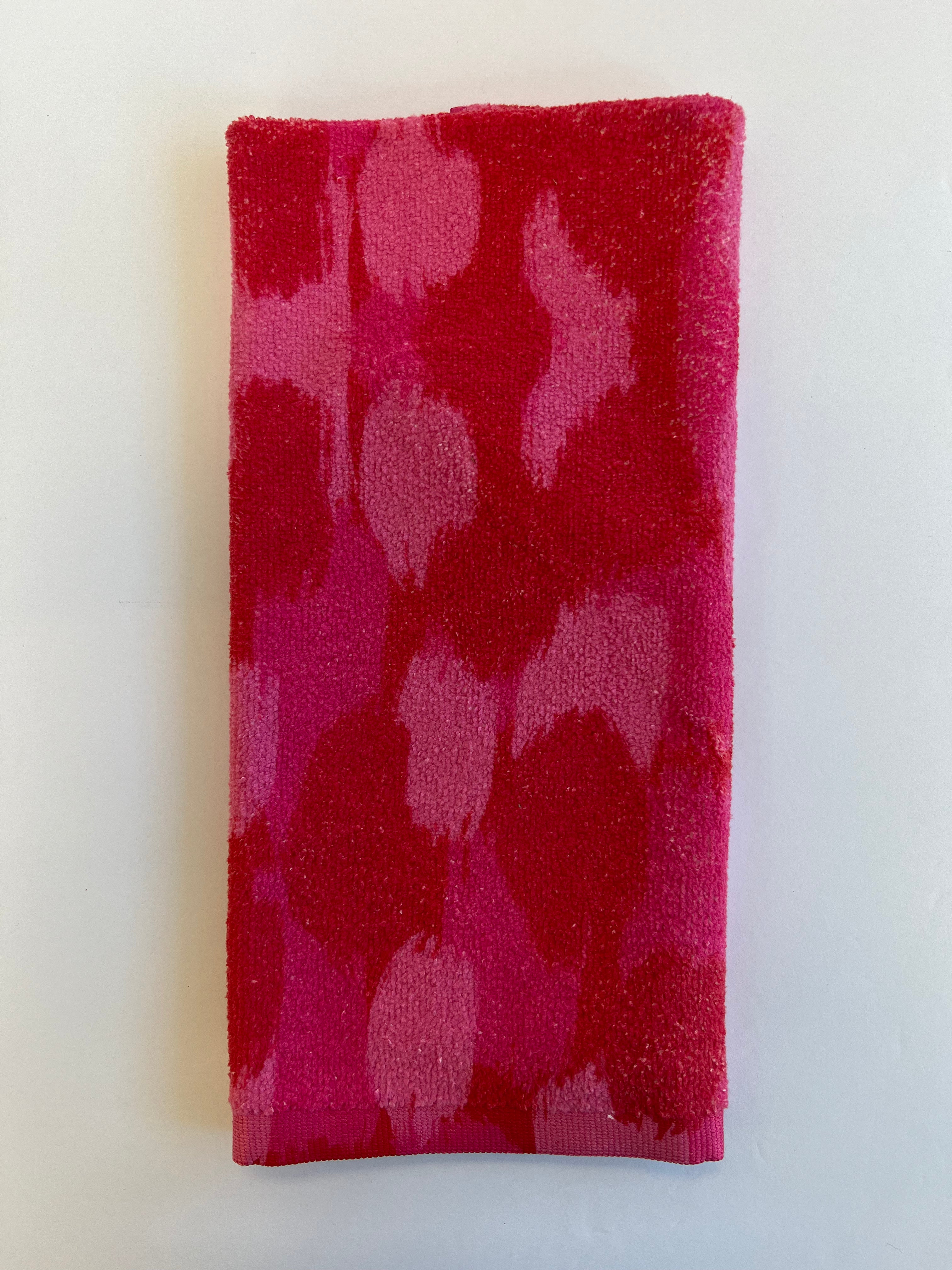 Pink & Red Paint Daubs Towel