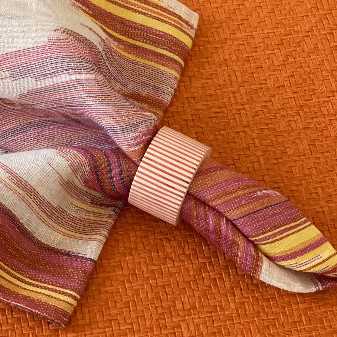Pinstripe Resin Napkin Rings
