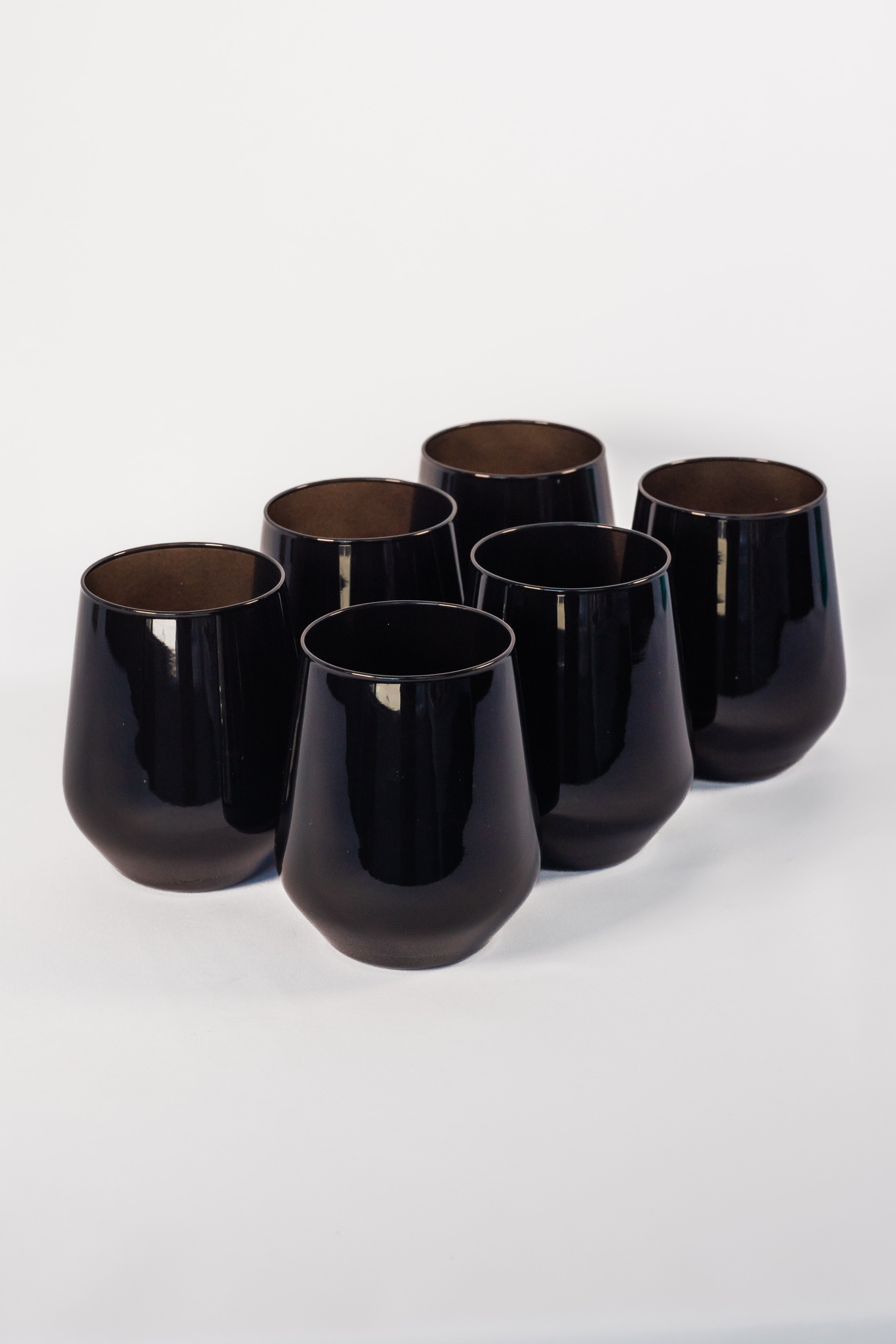 Estelle Colored Wine Stemless {Black}_Singles