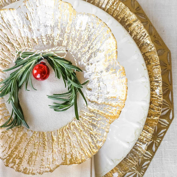 Rufolo Glass Gold Service Plate/Charger