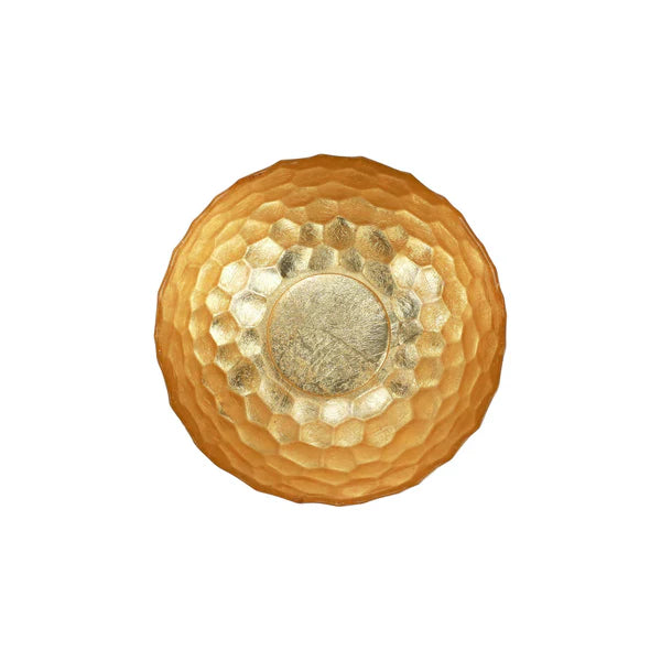 Rufolo Glass Gold Honeycomb Medium Bowl
