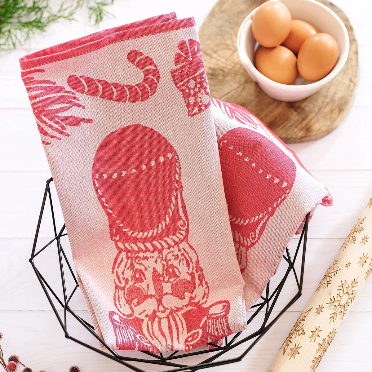 Strofinaccio Red Nutcracker Dish Towel