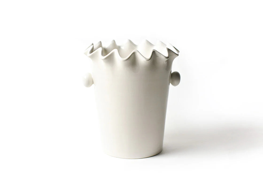 SIGNATURE WHITE RUFFLE ICE BUCKET