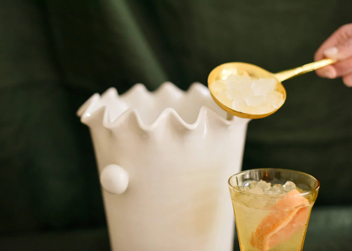SIGNATURE WHITE RUFFLE ICE BUCKET