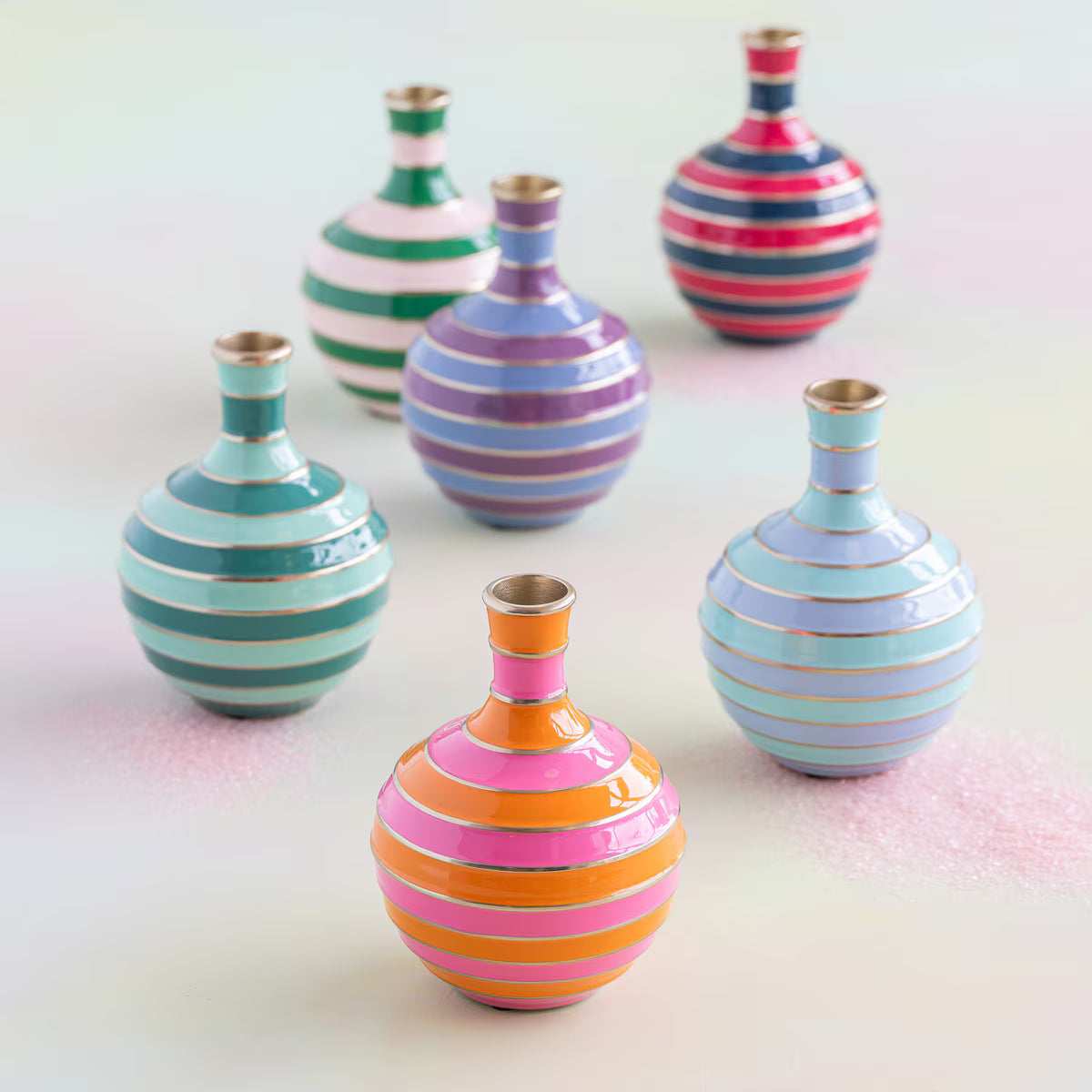 Glitterville Striped Vase