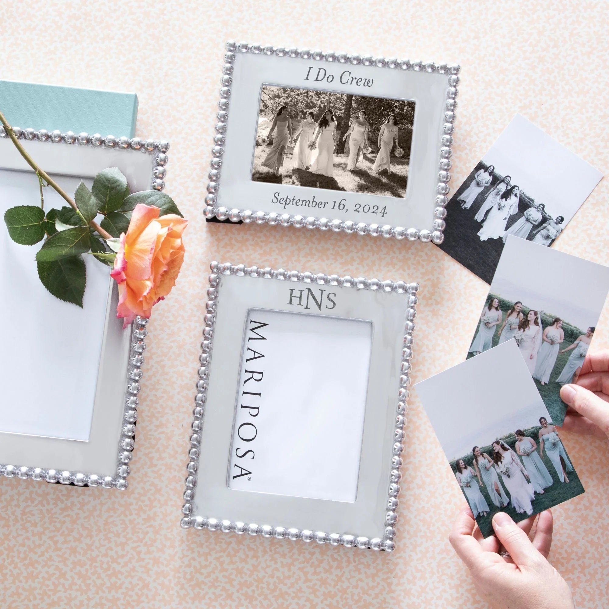 Pearled 5x7 Engravable Frame