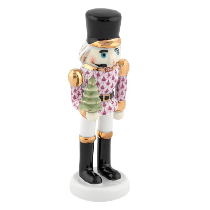 Nutcracker with Christmas Tree - Raspberry