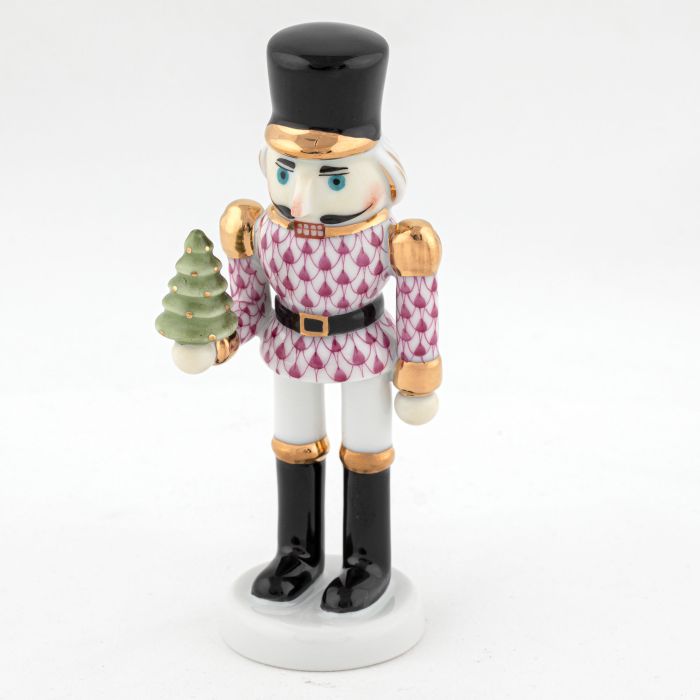 Nutcracker with Christmas Tree - Raspberry