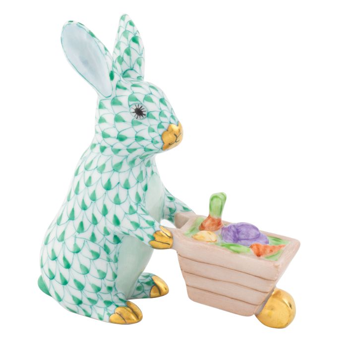 Wheelbarrow Bunny - Green