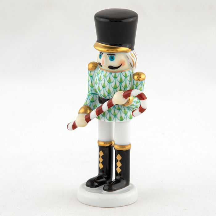 SMALL NUTCRACKER WITH CANDY CANE - KEY LIME