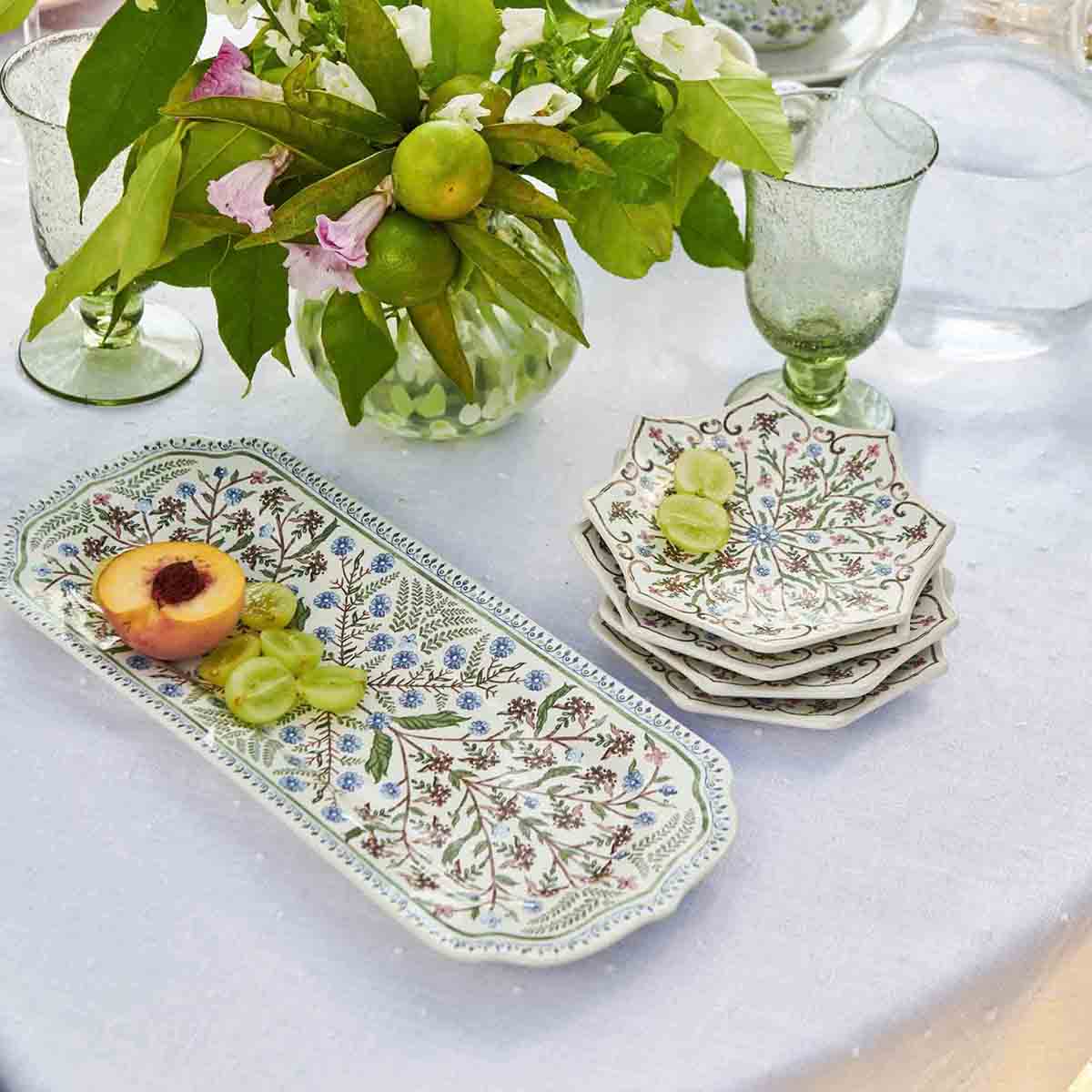 Villa Seville 15" Hostess Tray - Chambray