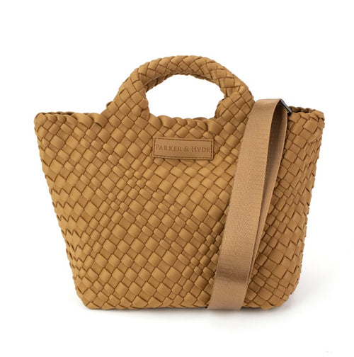 Mini Woven Tote - Camel