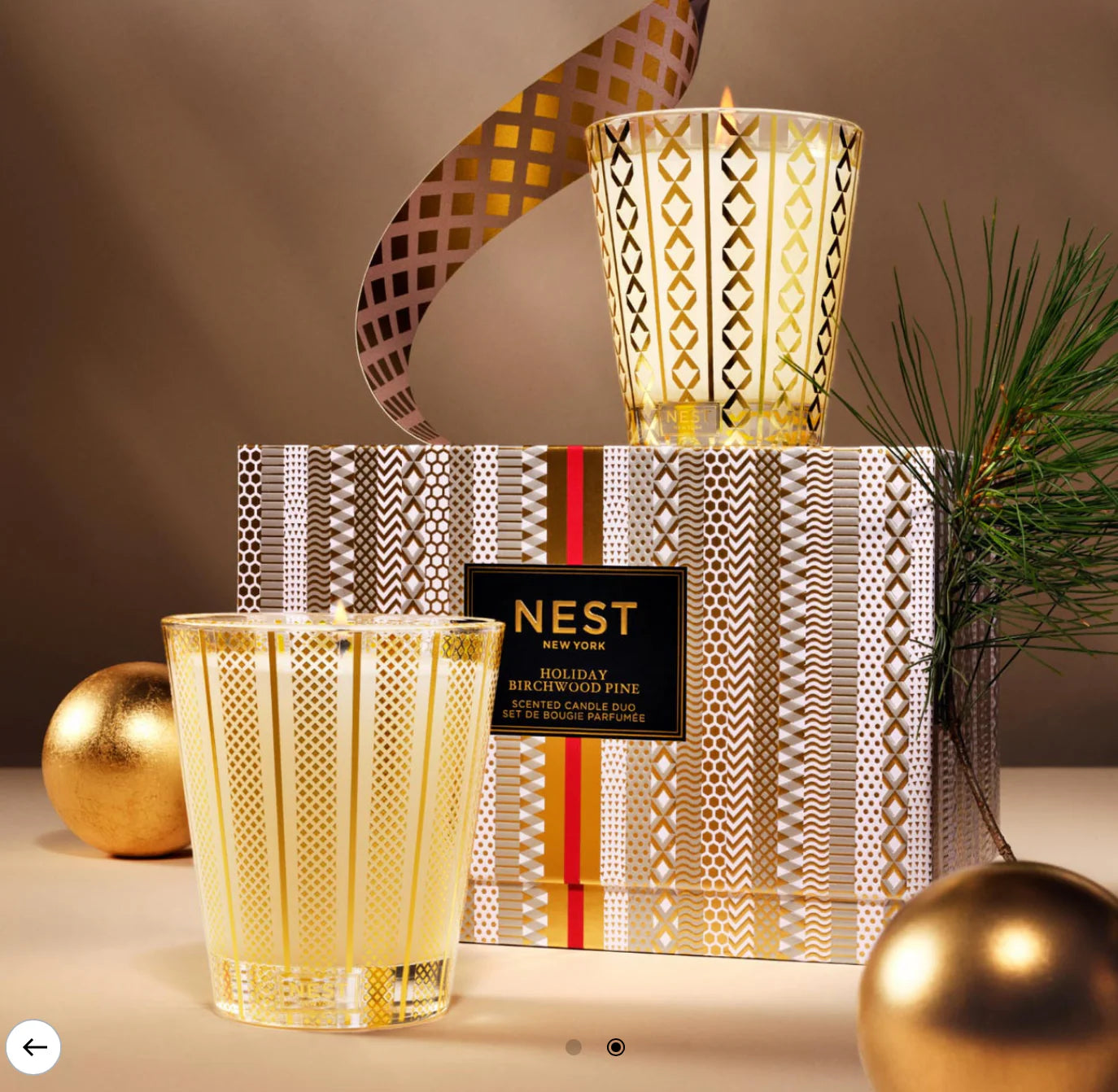 Classic Candle Duo Set: Holiday & Birchwood Pine