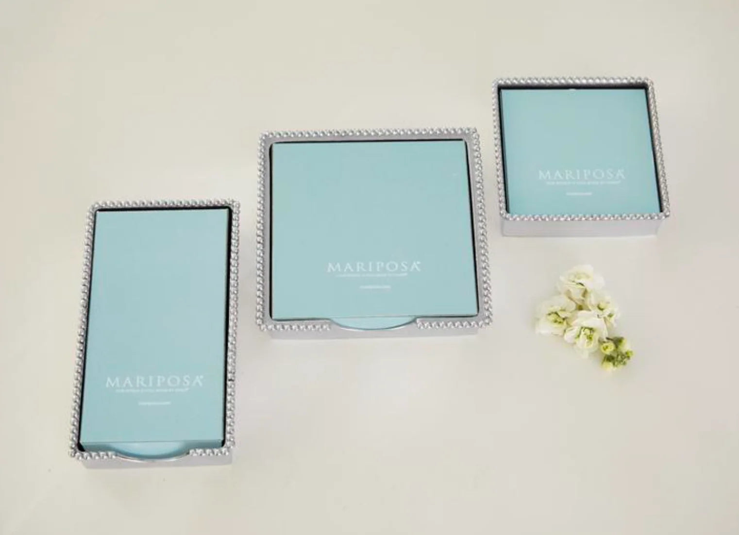 Beaded Napkin Box with Insert