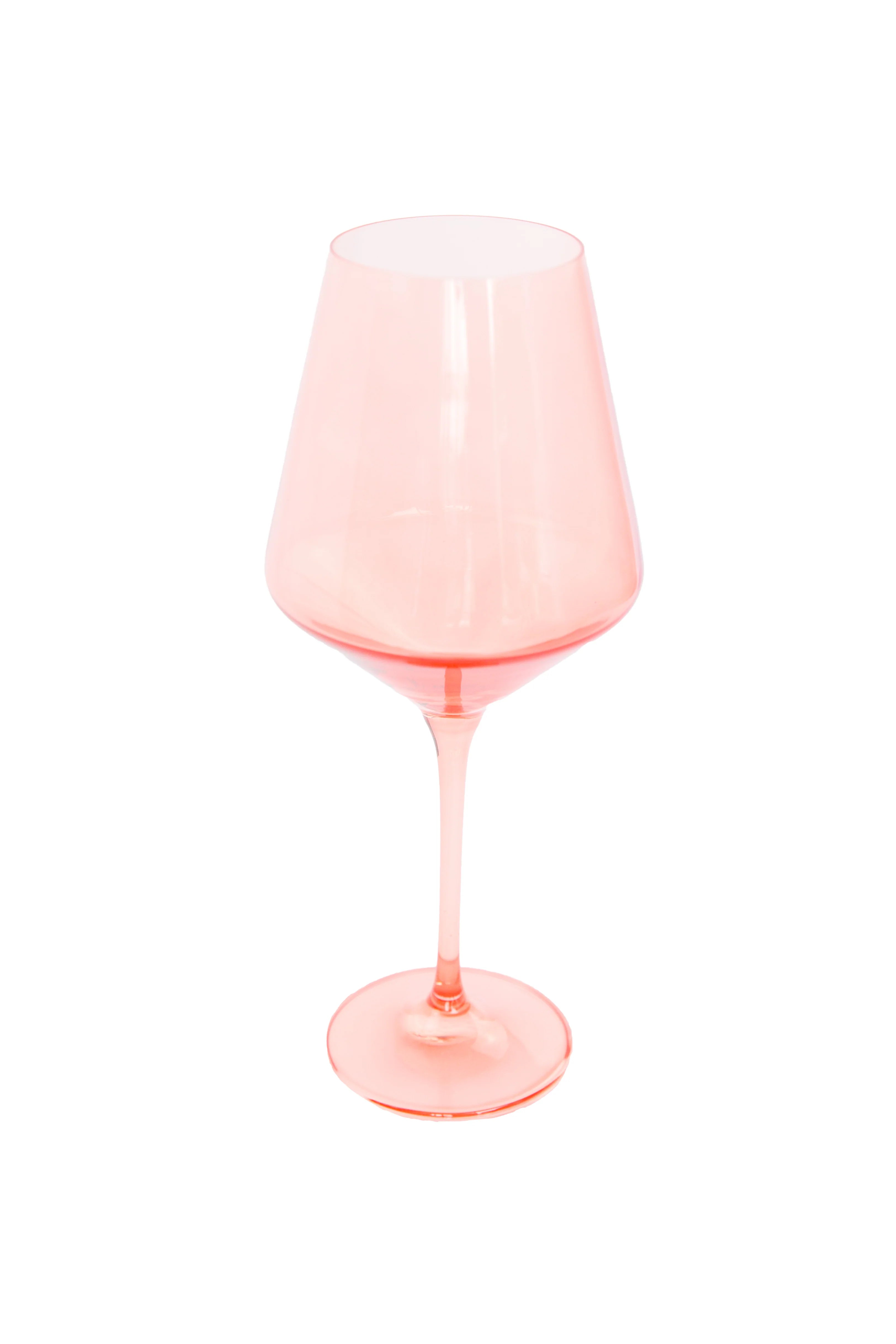 Estelle Wine Stemware - Single - Coral Peach Pink