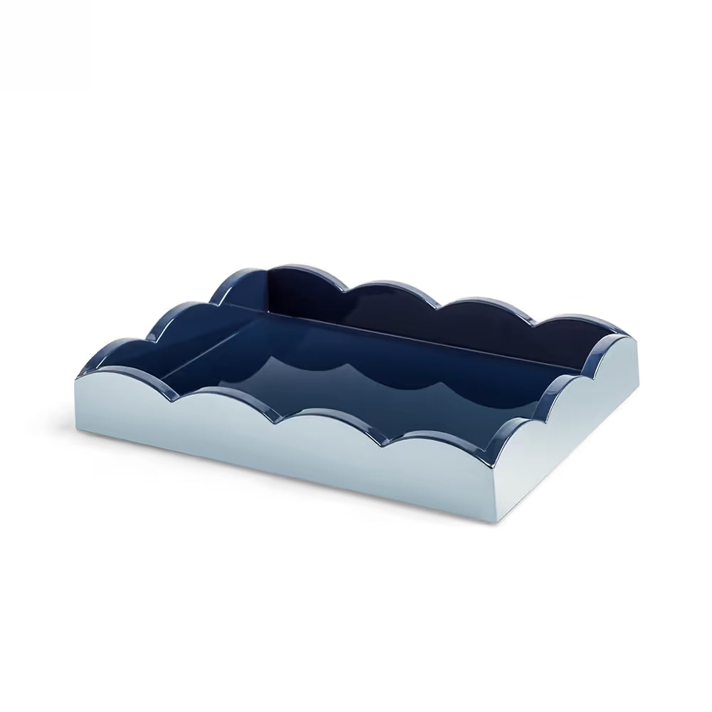 Small Lacquered Scalloped Tray