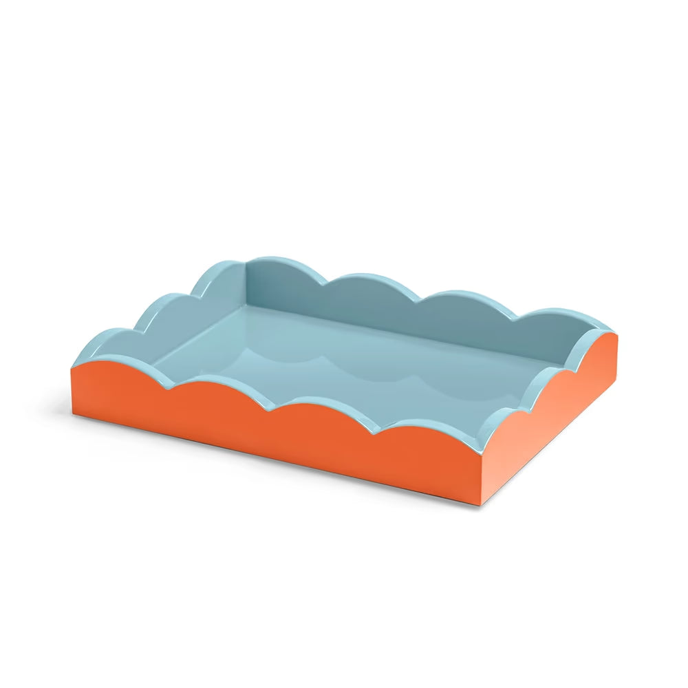 Small Lacquered Scalloped Tray