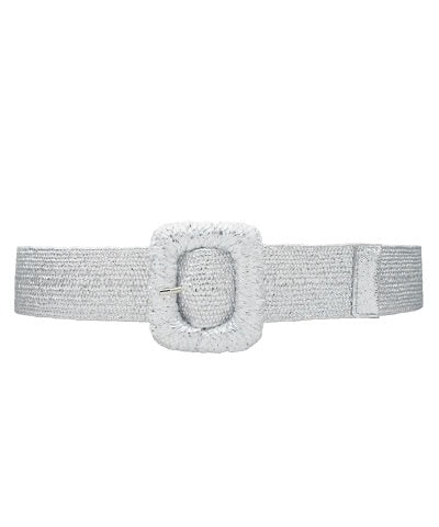 Metallic Wrapped Rectangle Elastic Belt
