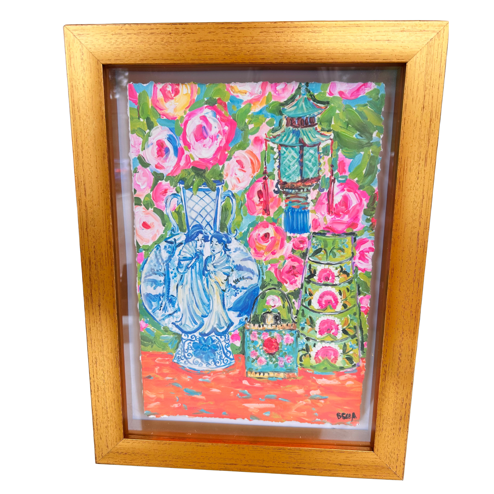 The Delft Room in Gold Shadow Box