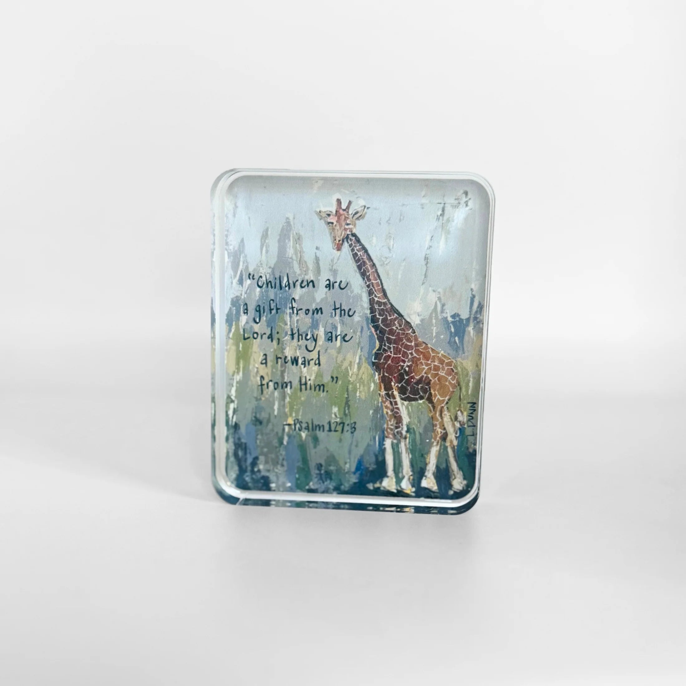 Psalm 127:3 Acrylic Scripture Block