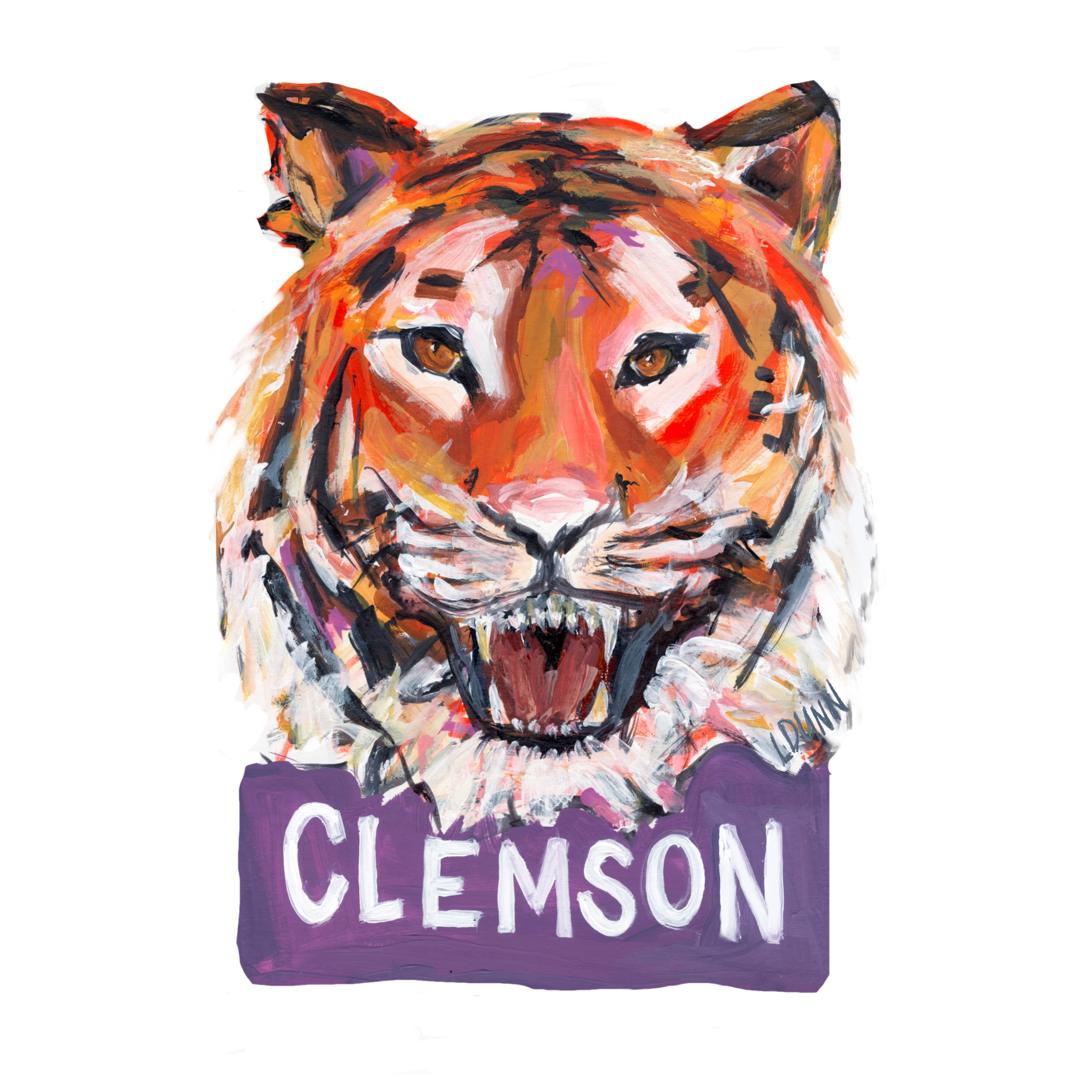 Clemson Tiger Acrylic Block
