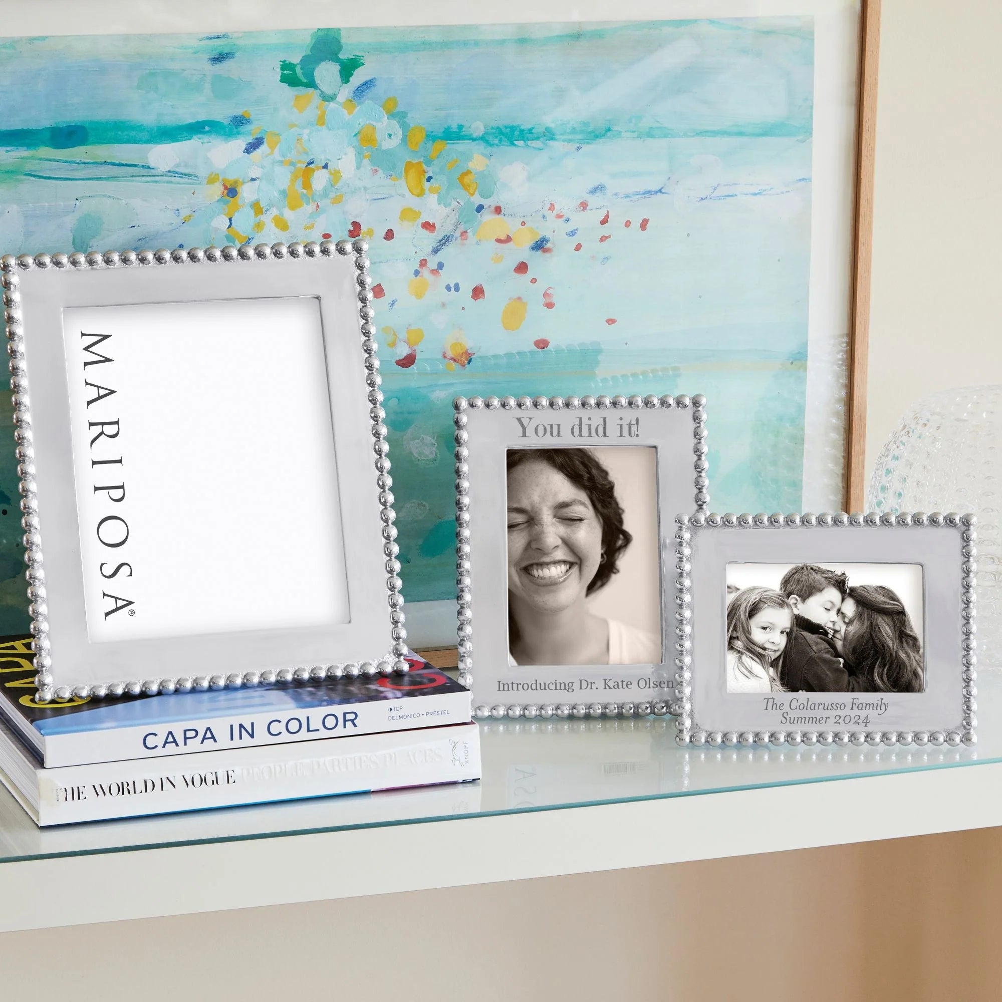 Pearled 4x6 Engravable Frame