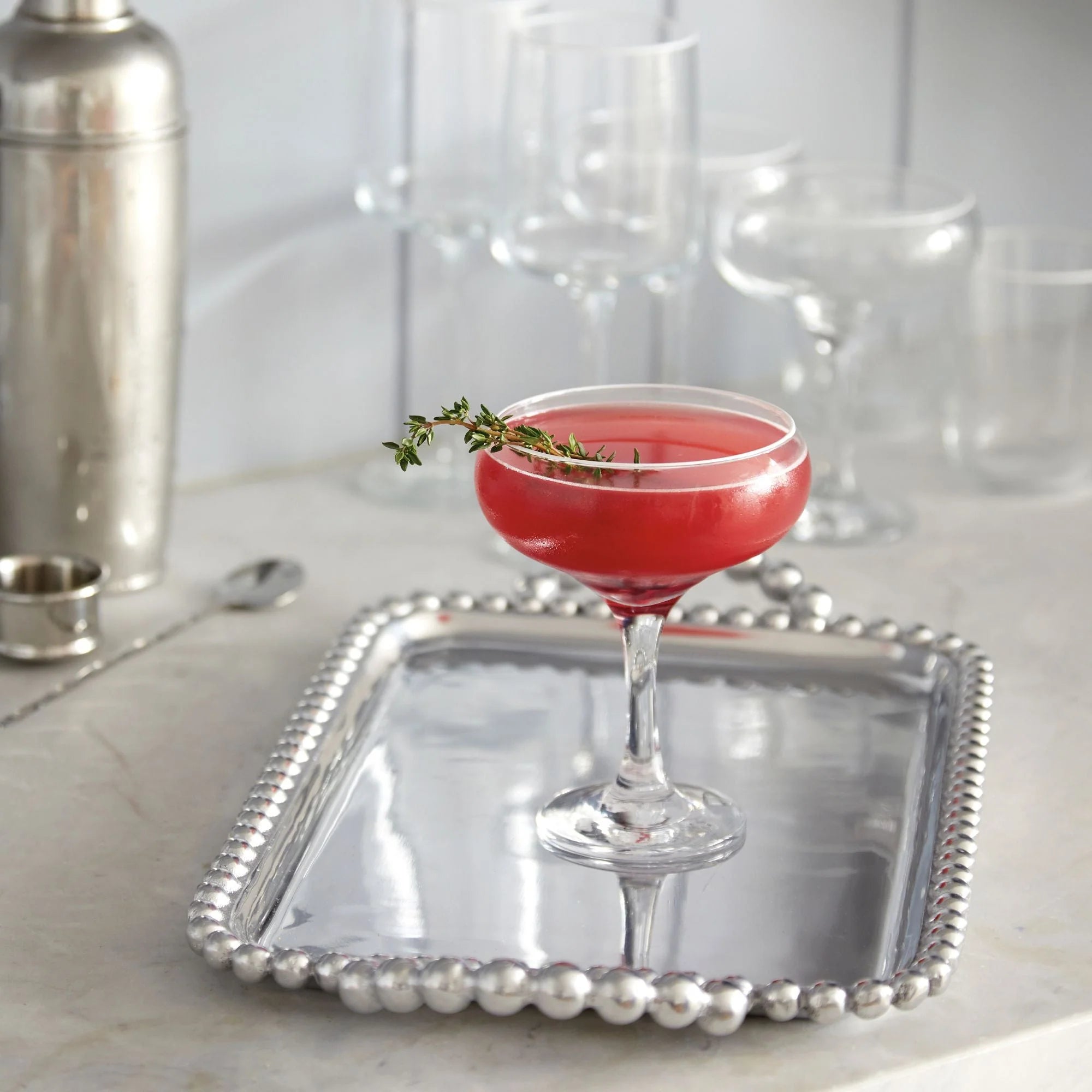 Pearled Medium Service Tray