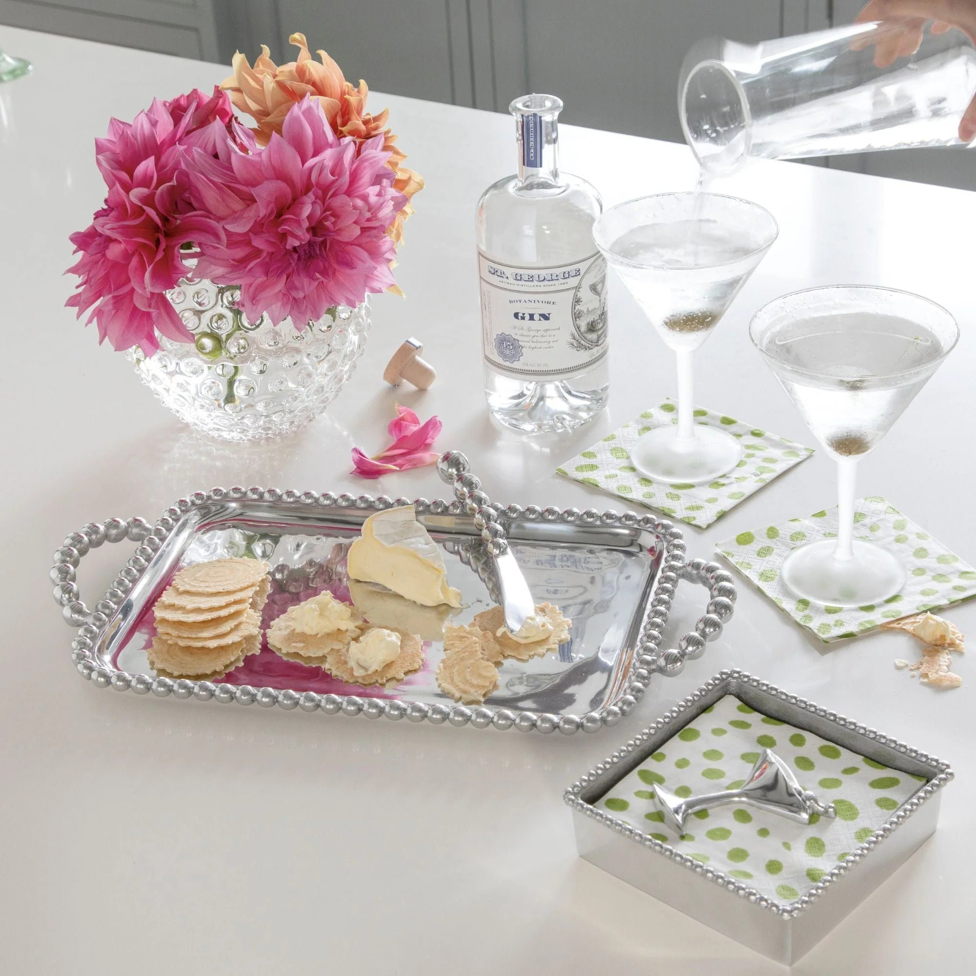 Pearled Medium Service Tray