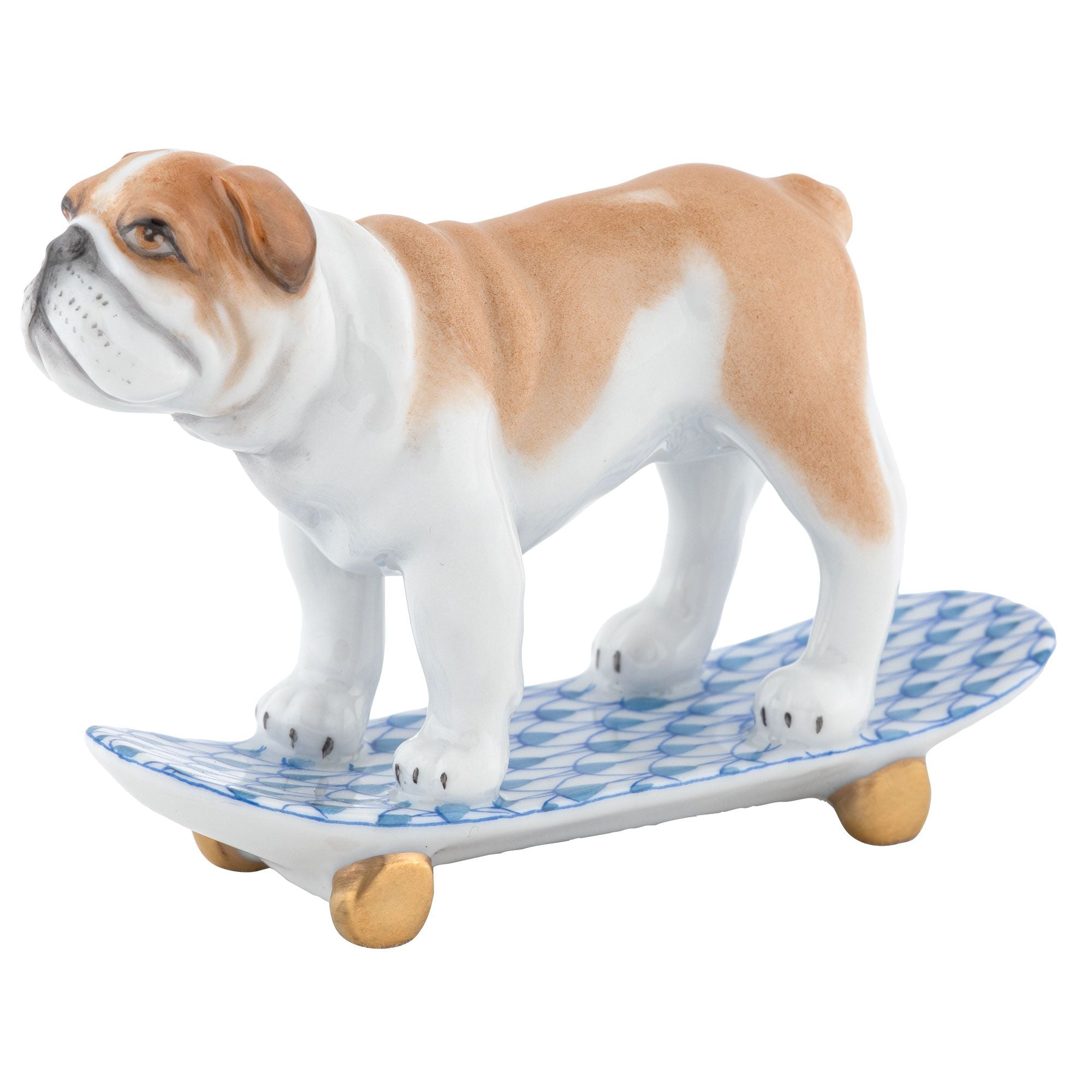 Skateboarding Bulldog - Blue