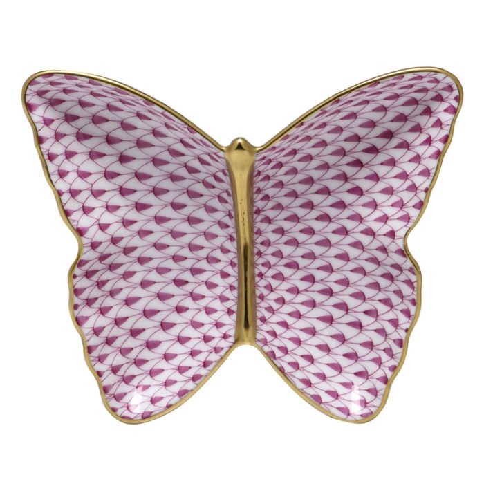 BUTTERFLY DISH - RASPBERRY