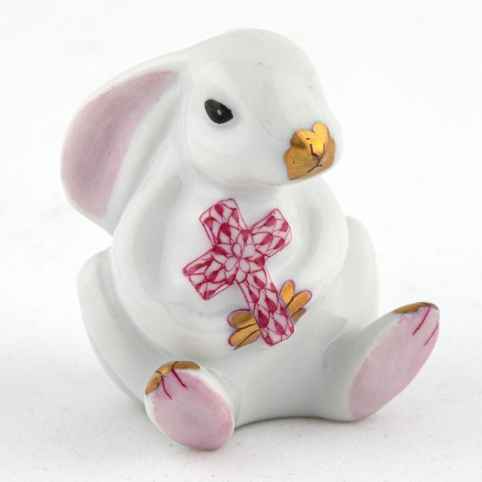 Bunny with Cross - Raspberry