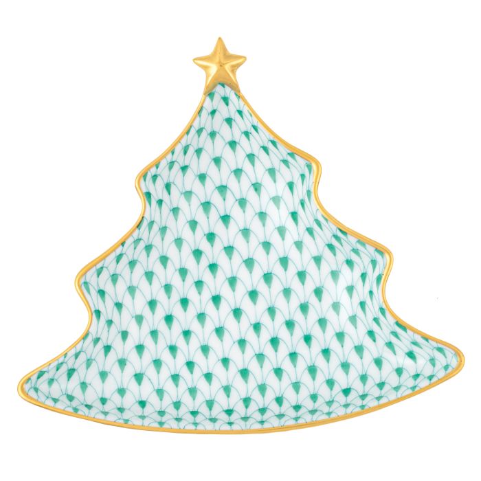 CHRISTMAS TREE DISH - GREEN