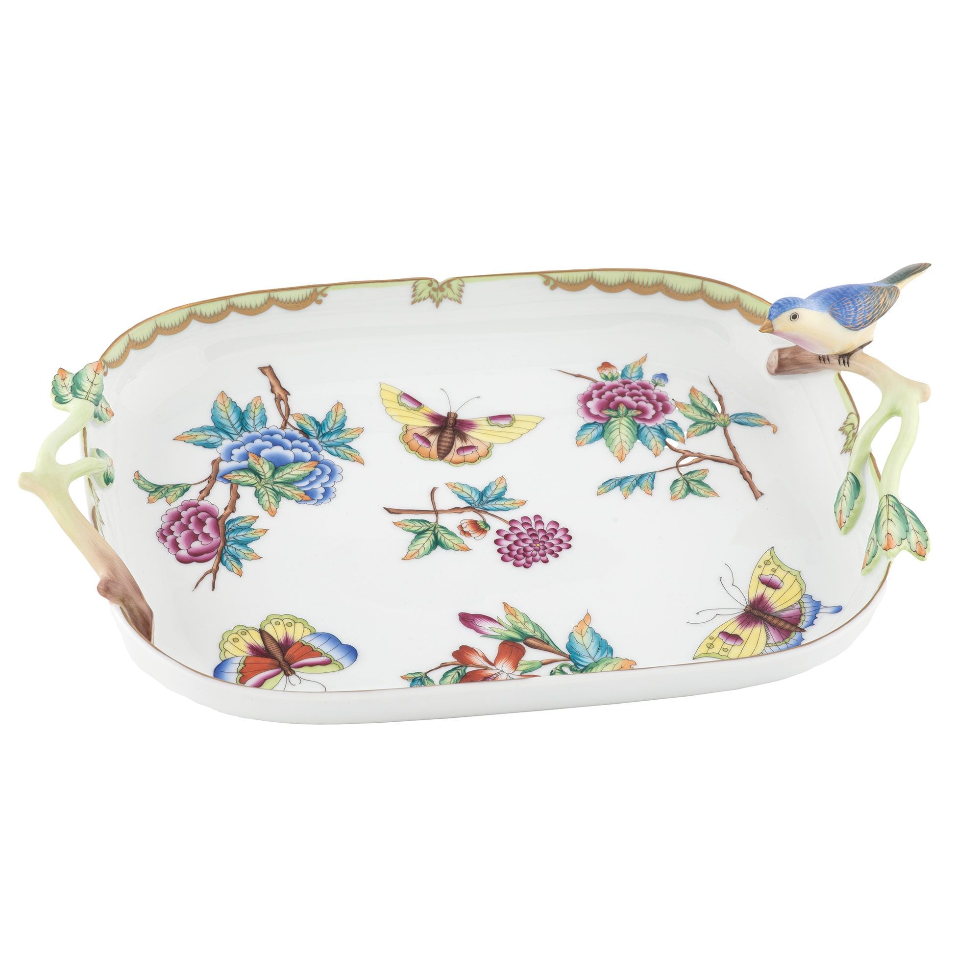 GREEN MULTICOLOR QUEEN VICTORIA - CELEBRATION TRAY