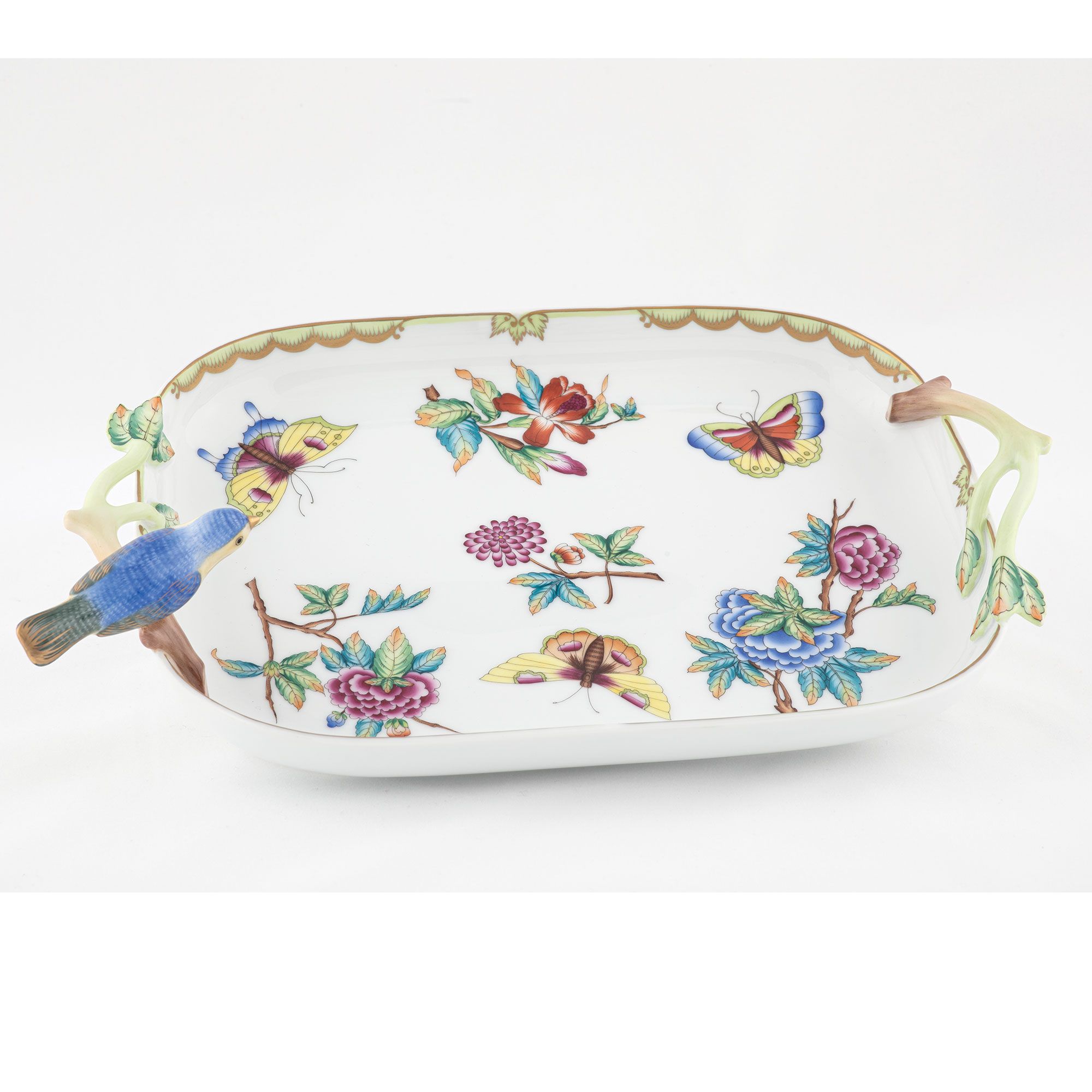GREEN MULTICOLOR QUEEN VICTORIA - CELEBRATION TRAY