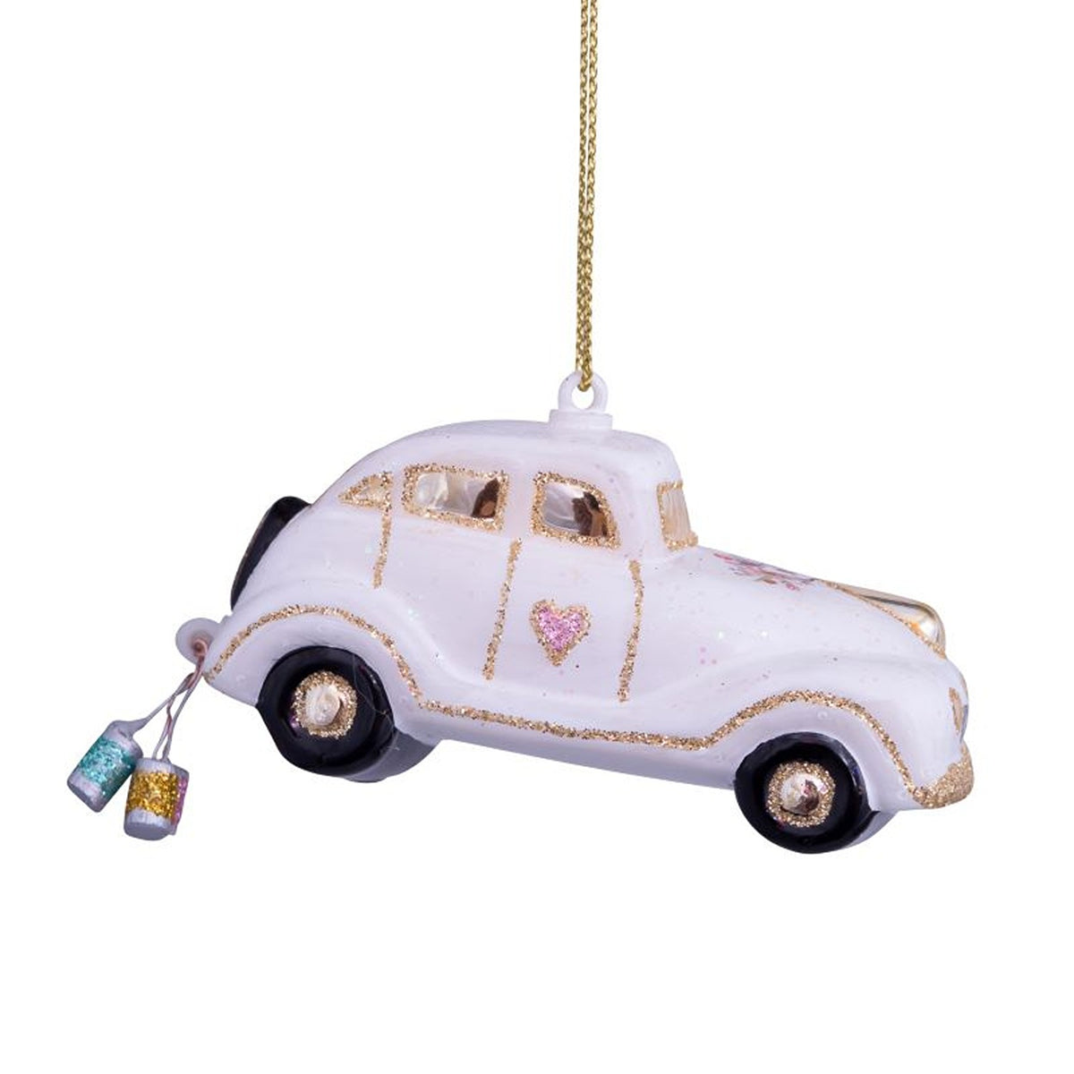 Wedding Car with Just Married Ornament