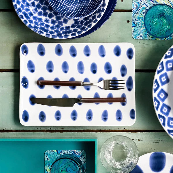 Santorini Dot Rectangular Platter