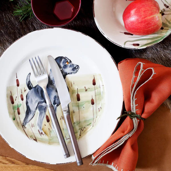 Wildlife Black Hunting Dog Salad Plate