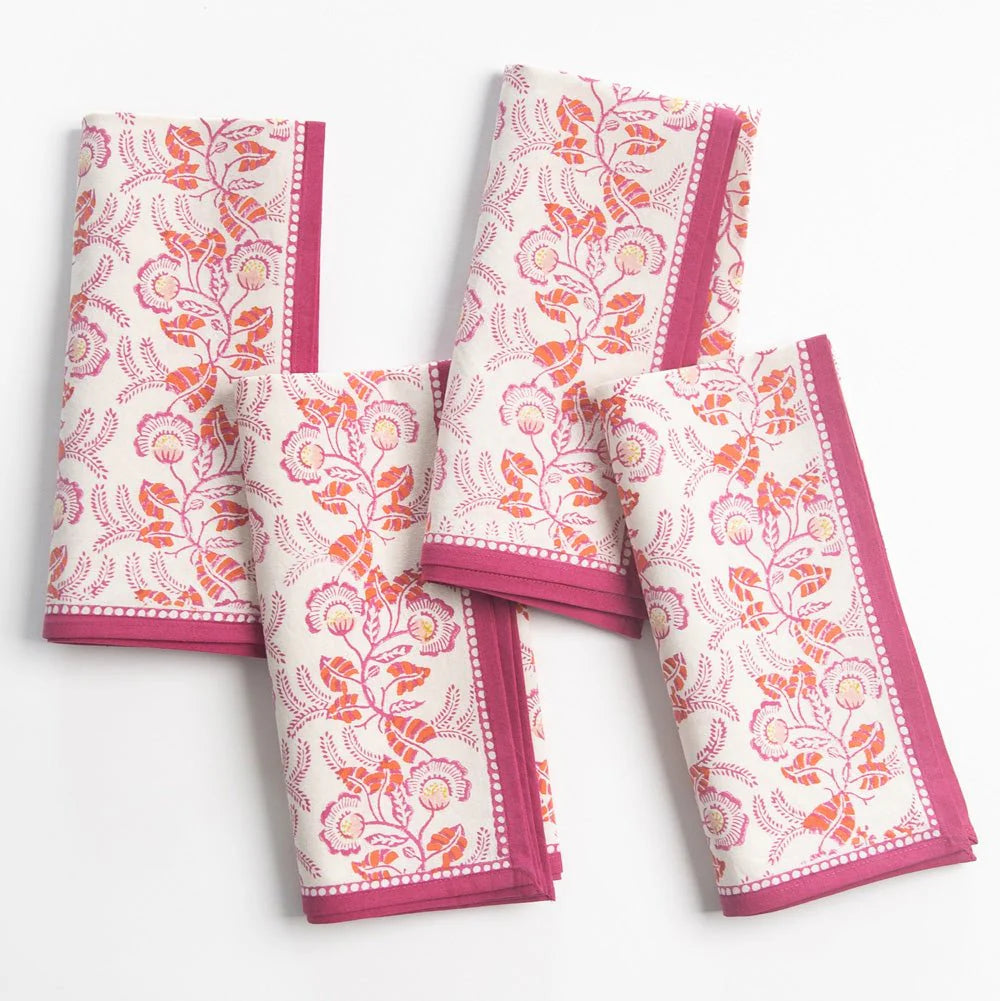 Gardenia Vine Berry Napkin | Set Of 4