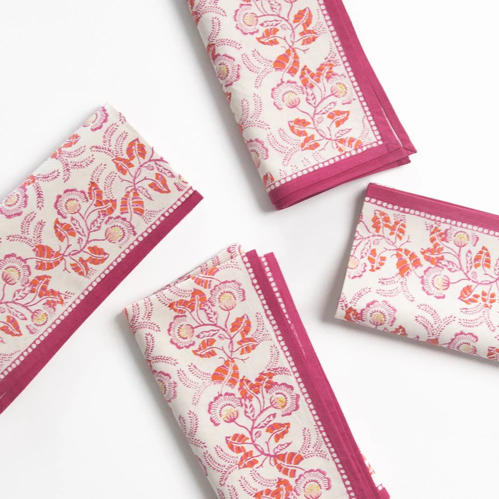 Gardenia Vine Berry Napkin | Set Of 4