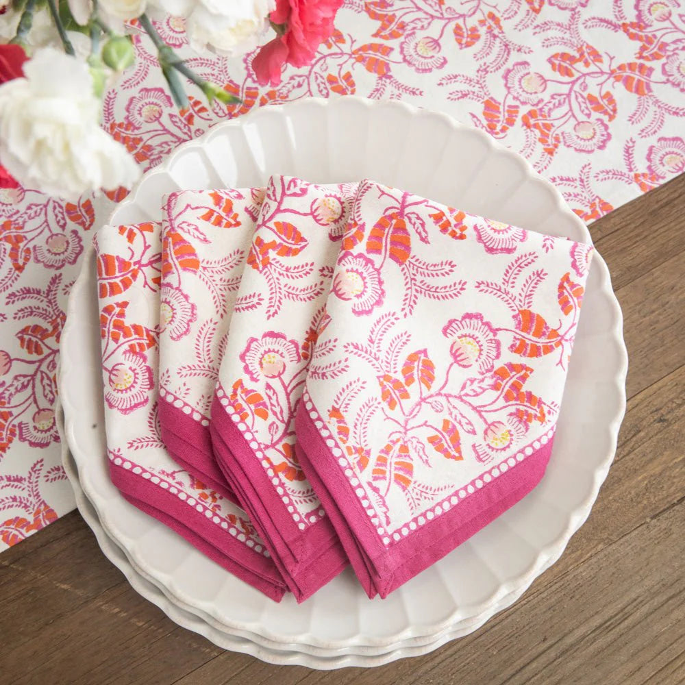 Gardenia Vine Berry Napkin | Set Of 4
